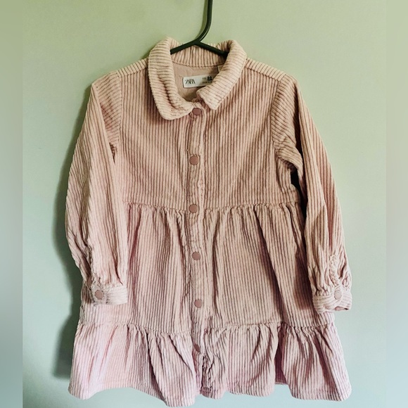 Zara Tiered Corduroy Dress - Picture 2 of 3